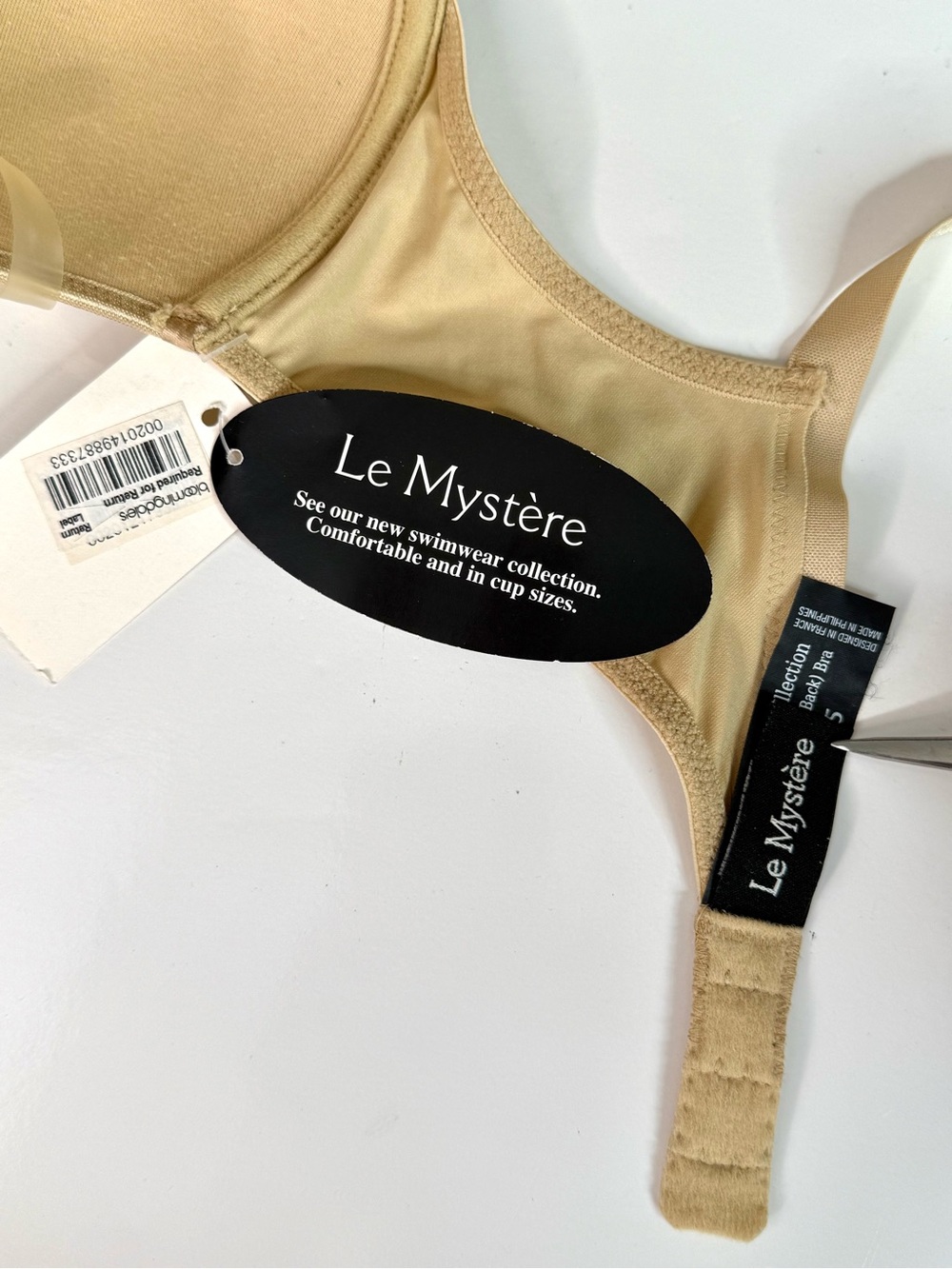 NWT LE MYSTERE ‘DOS NU’ 34B Style 1155 Nude Adjustable Convertible Straps Bra - Picture 6 of 12